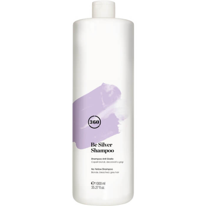 Шампунь для волосся антижовтий "Сріблястий блонд" Shampoo 360 Be Silver , 1000 мл