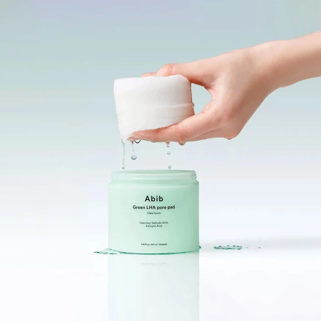 Abib Набір педів з кислотами для чутливої шкіри Green LHA Pore Pad Clear Touch