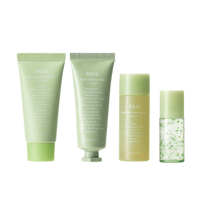 Набір мініатюр для догляду за чутливою шкірою Heartleaf Calming Trial Kit Abib, 1*4 шт
