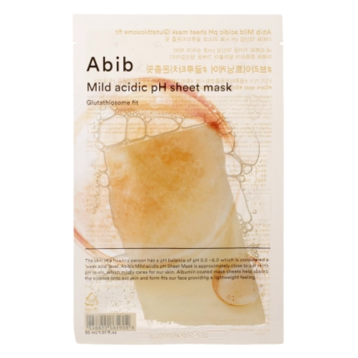 М'яка кислотна маска із глутатіоном Mild Acidic Ph Sheet Mask Glutathiosome ABIB, 30 мл
