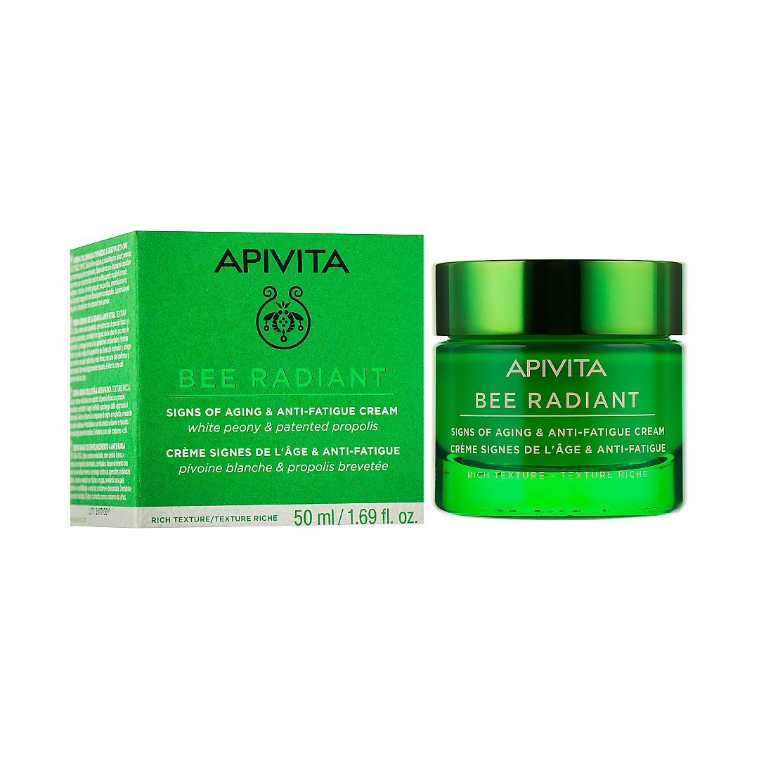 Apivita Крем проти старіння й втрати пружності шкіри Bee Radiant Signs Of Aging & Anti-Fatigue Cream Rich Text
