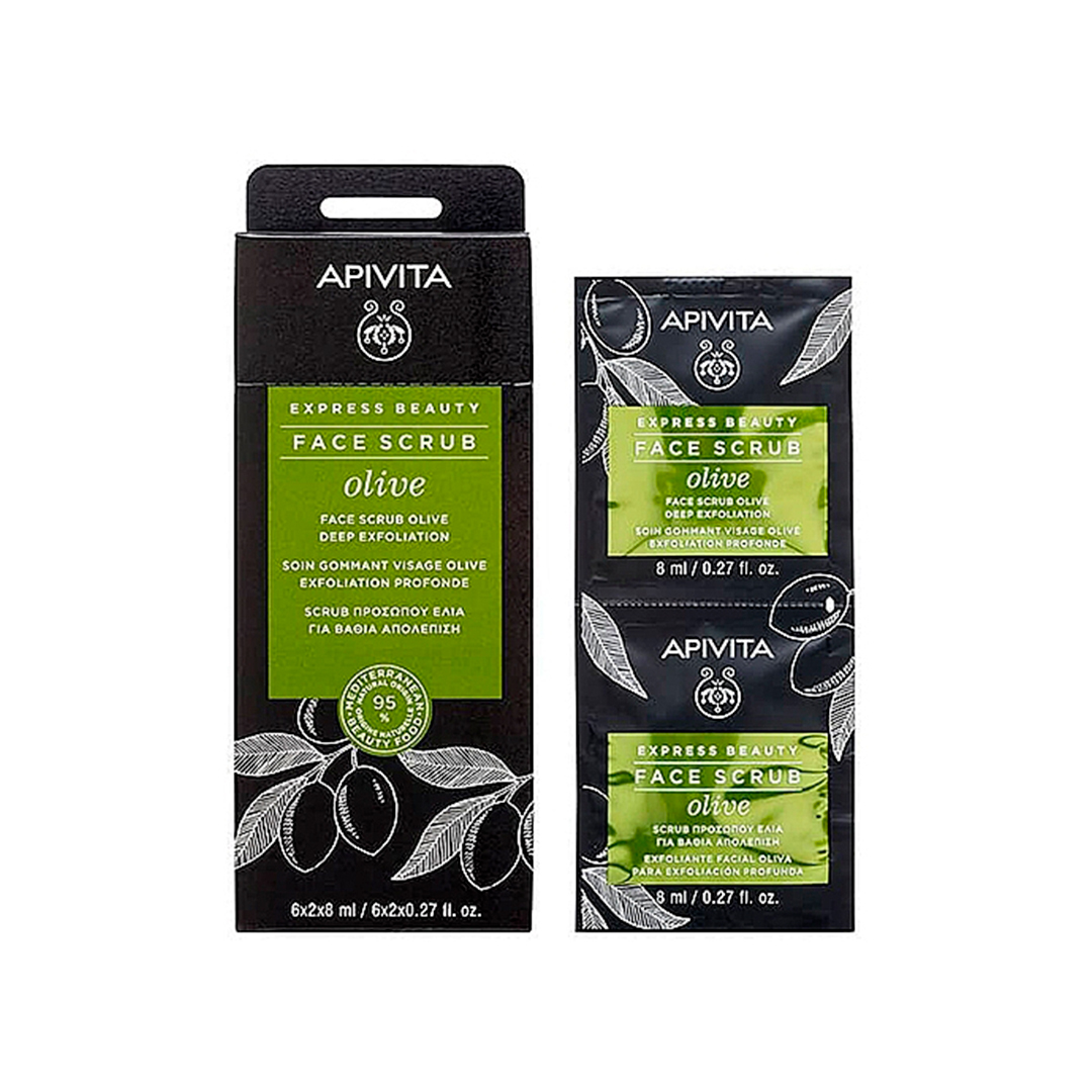 Apivita Скраб для обличчя з оливою Deep Exfoliating Face Scrub With Olive, 2x8 мл