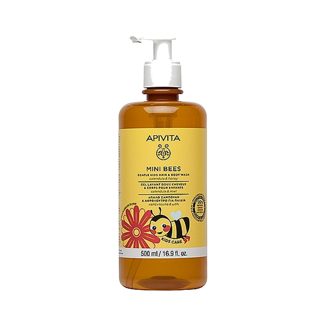 Apivita Mini Bees Gentle Kids — засіб для миття тіла й волосся, 500 мл