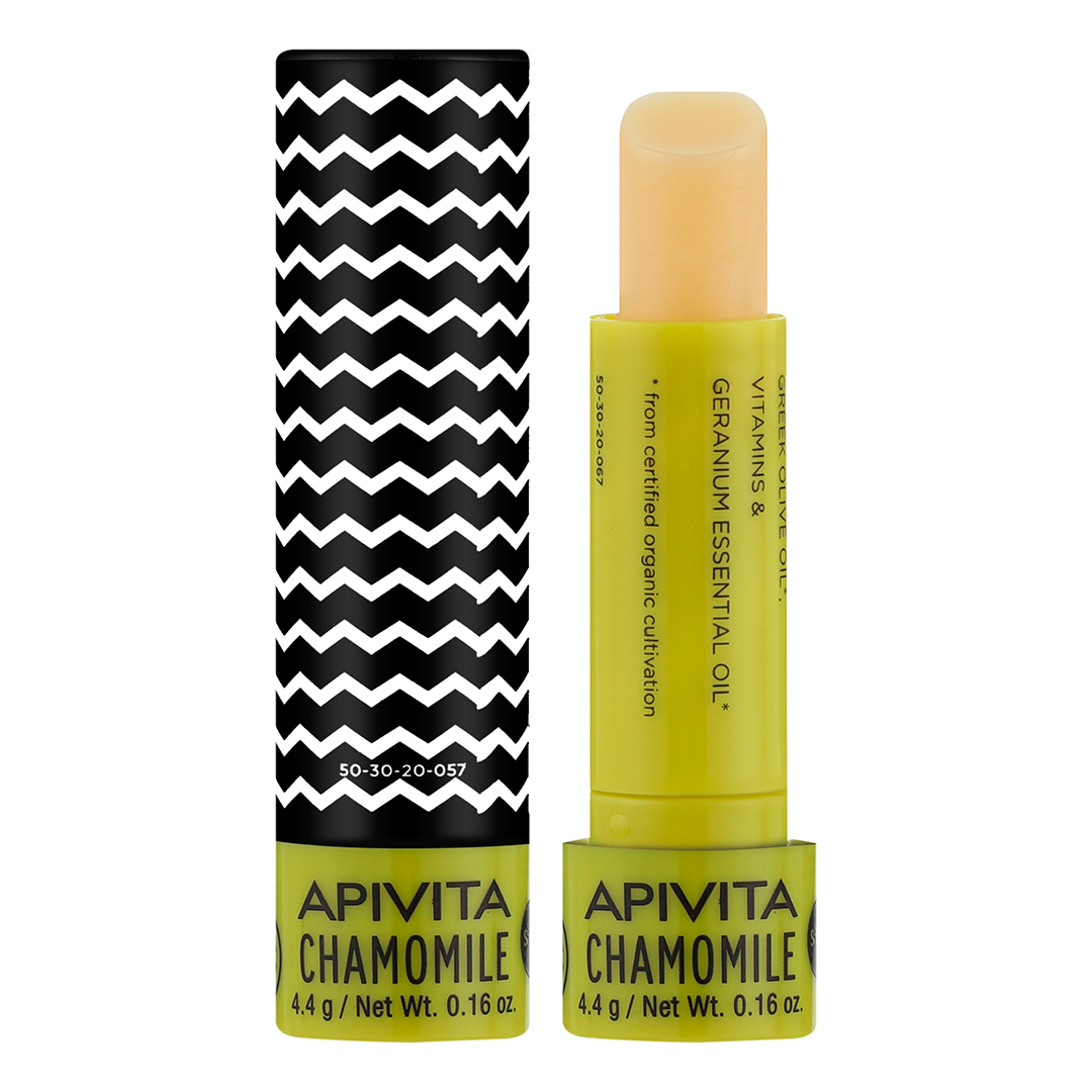 Apivita Бальзам для губ из SPF 15, с пчелиным воском и ромашкой Lip Care with Chamomile SPF 15, 4.4