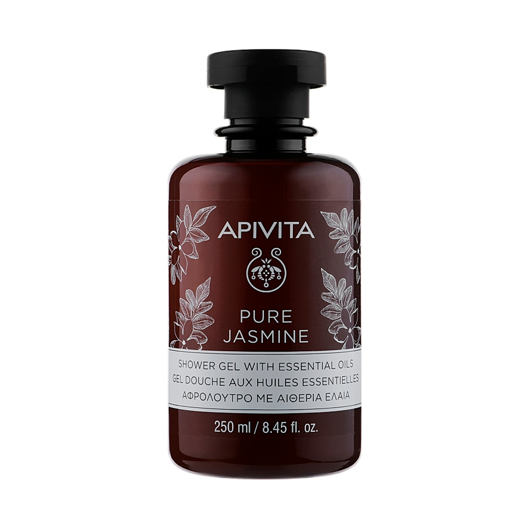 Apivita Гель для душу натуральний жасмин з ефірними маслами Pure Jasmine Showergel with Essential Oils, 250 мл