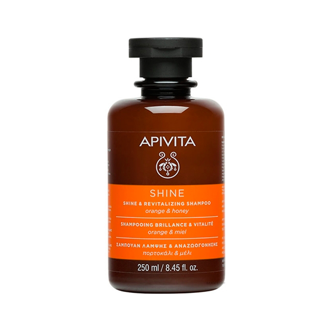 Apivita Шампунь відновлювальний для сили та блиску волосся з апельсином і медом Shine And Revitalizing Shampoo