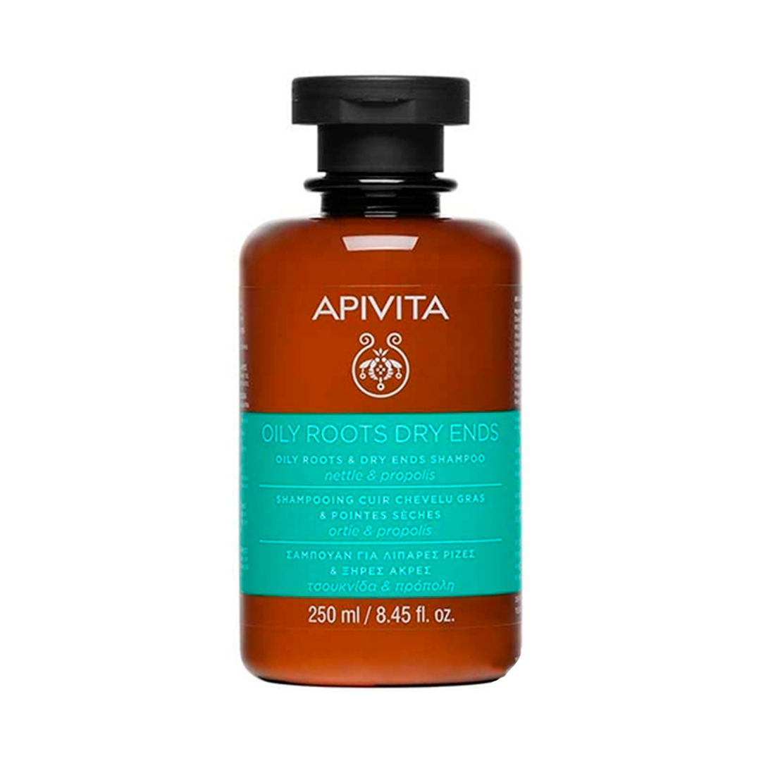 Apivita Шампунь для жирного коріння і сухих посічених кінчиків з прополісом і кропивою Shampoo For Oily Roots