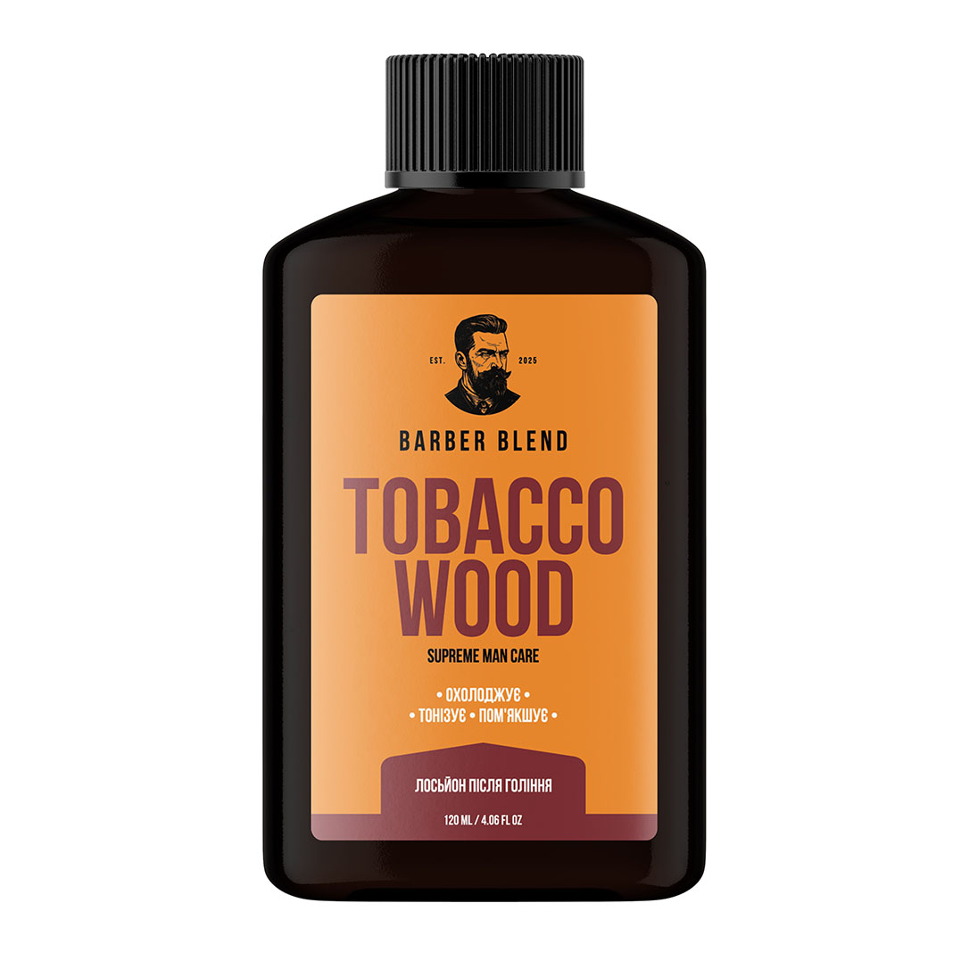 Barber Blend Tobacco Wood — освежающий лосьон после бритья, 120 мл