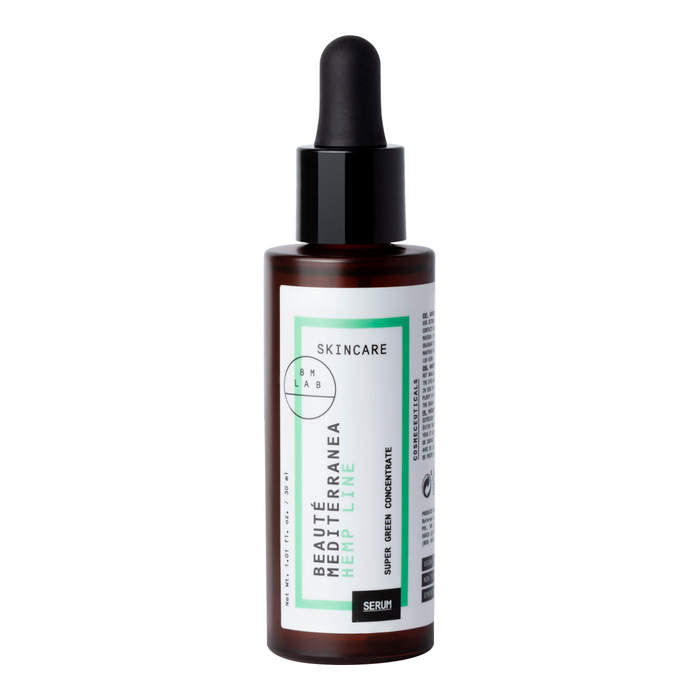 Сироватка для обличчя "Суперзелений концентрат" Hemp Line Serum Super Green Beauté Mediterranea, 30 мл