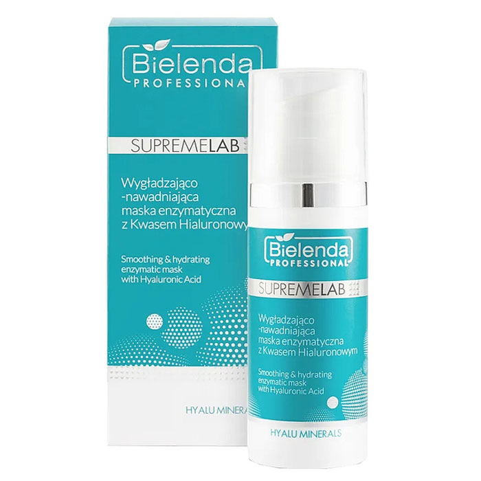 IS Supremelab Hyalu Minerals Розгладжуюча та зволожуюча ферментна маска з гіалуроновою кислотою Bielenda profe