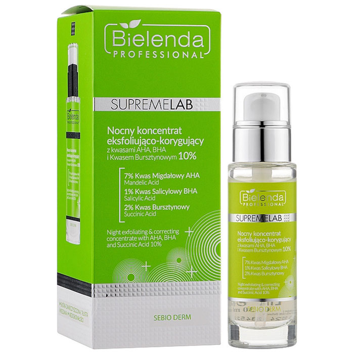 IS SUPREMELAB SEBIO DERM Нічний відлущувальний та коригувальний концентрат Bielenda professional, 30 мл