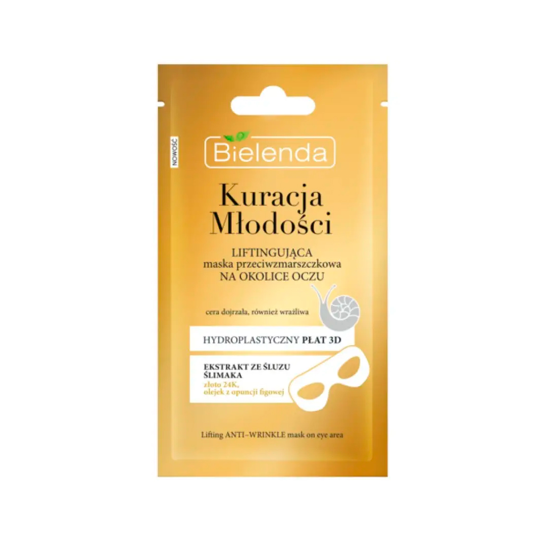 Bielenda Маска-патчі для шкіри навколо очей Youth Therapy ліфтинг листова проти зморшок, 10 г