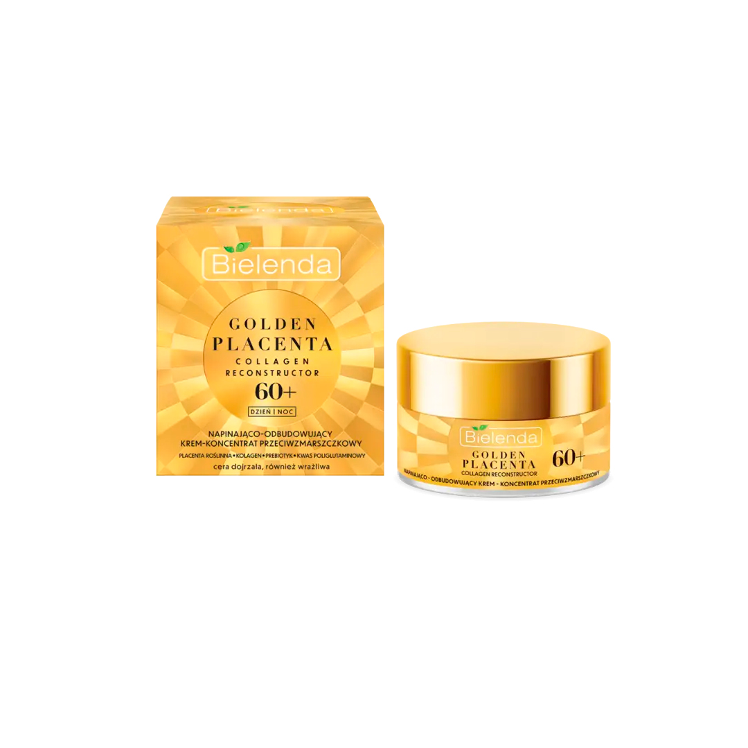 Bielenda Крем підтягуючий і відновлюючий проти зморшок 60+ GOLDEN PLACENTA COLLAGEN RECONSTRUCTOR день/ніч, 50