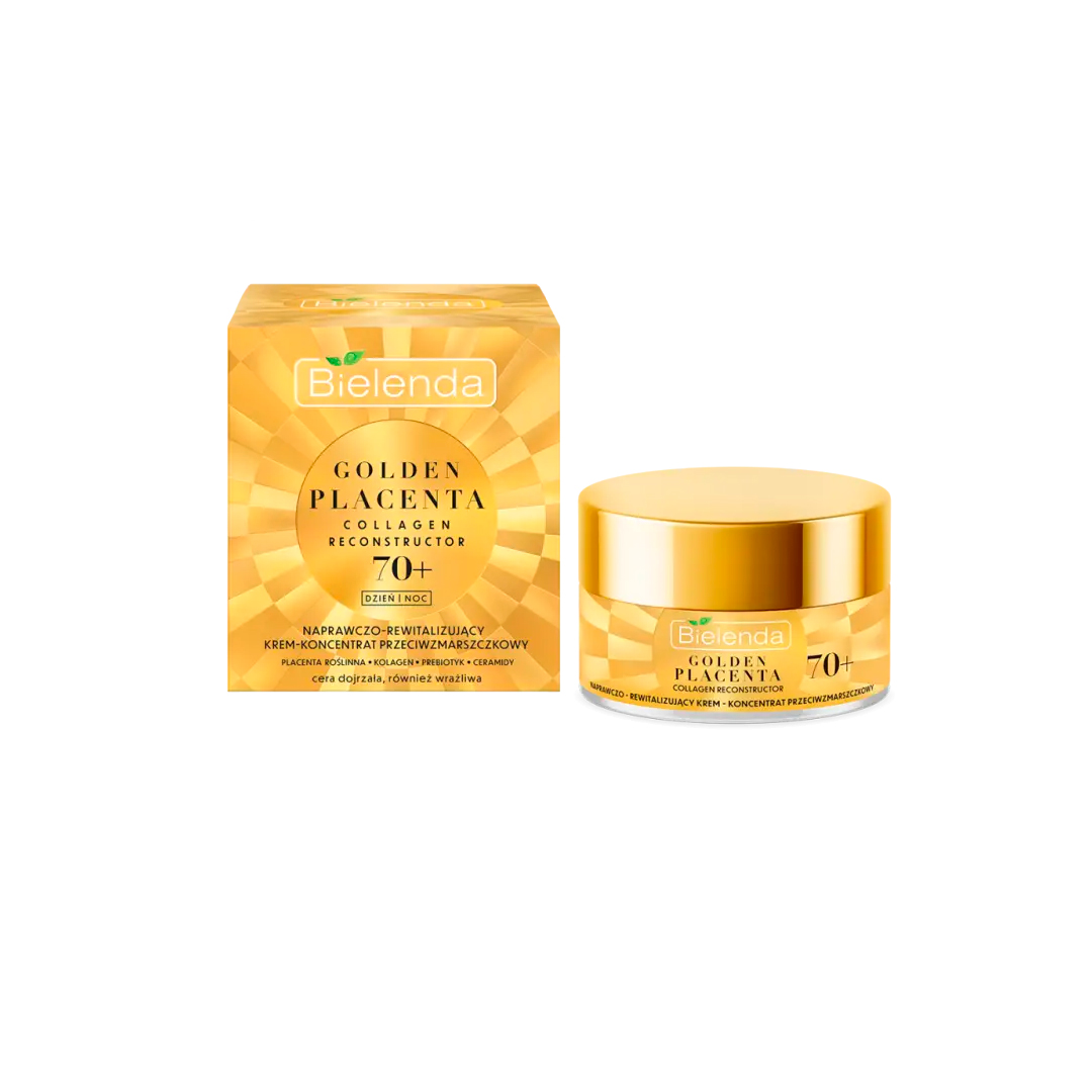 Bielenda Крем відновлюючий та ревіталізуючий проти зморшок 70+ GOLDEN PLACENTA COLLAGEN RECONSTRUCTOR день/ніч