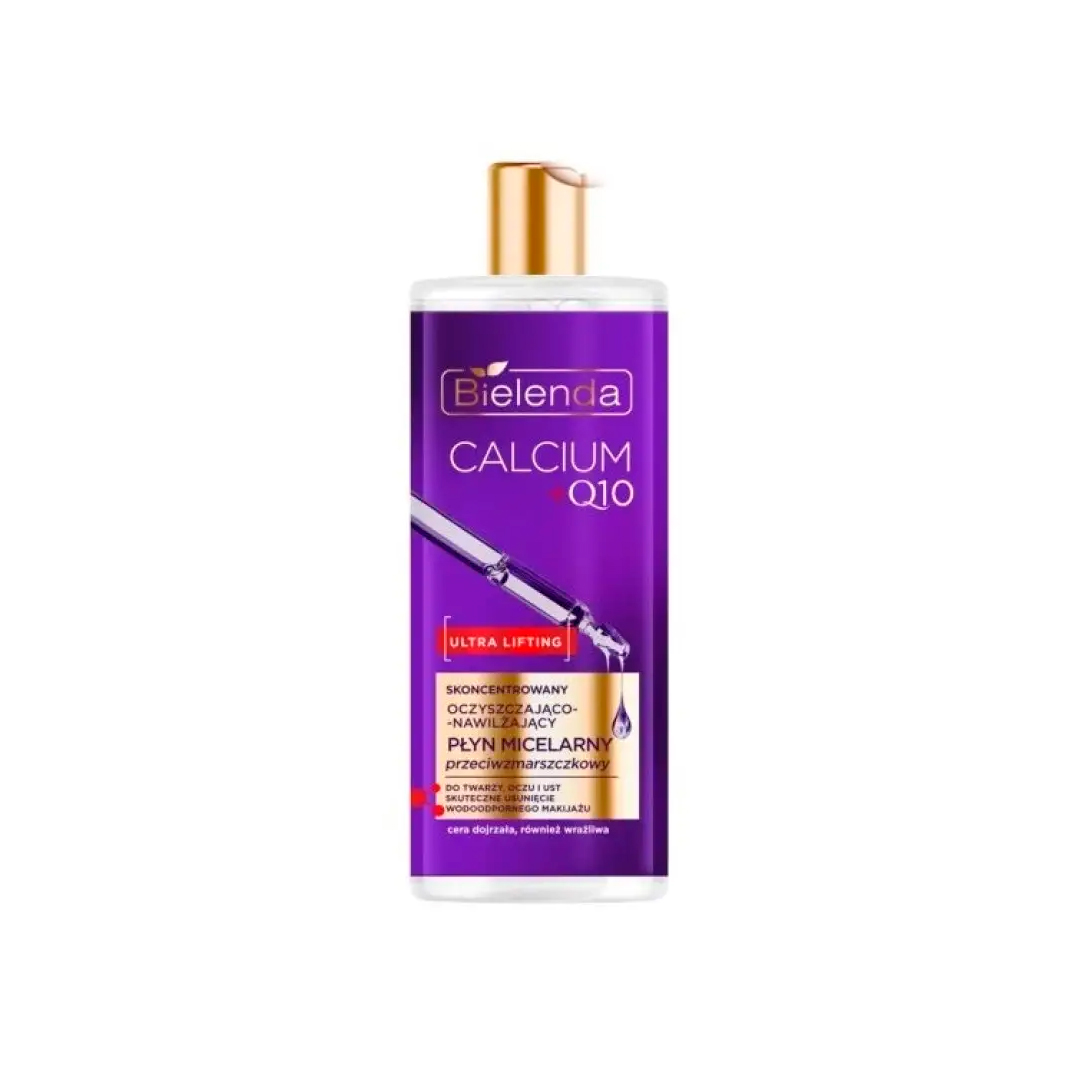 Bielenda Концентрований очищувальний та зволожувальний міцелярний флюїд проти зморшок CALCIUM, Q10, 500 мл
