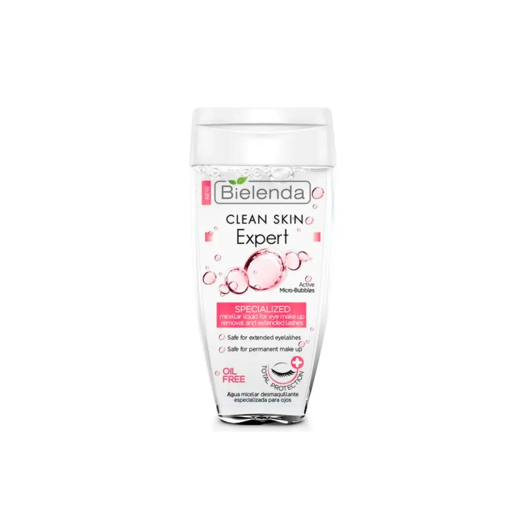 Bielenda Рідина для демакіяжу Clean Skin Expert спеціалізована для зняття макіяжу з очей для нарощених вій, 15