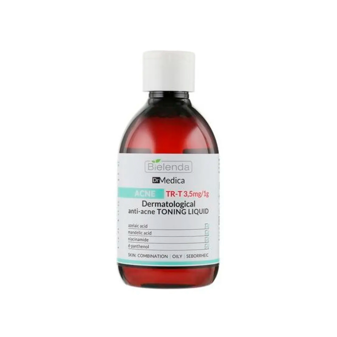 Bielenda Рідина для обличчя Dr Medica Acne дерматологічна тонізуюча проти акне обличчя, декольте, спина, 250 м