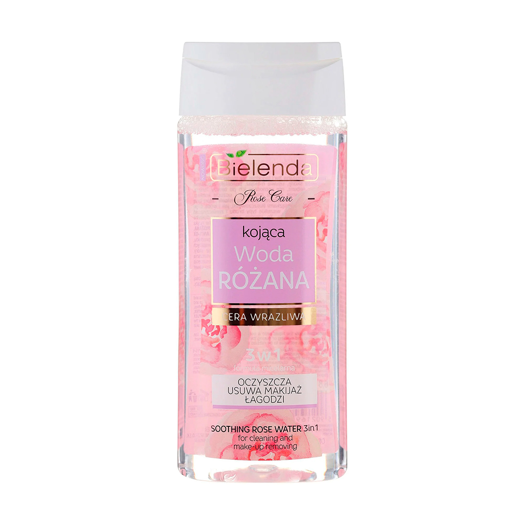 Bielenda Тонік для обличчя Rose Care заспокійлива рожева вода 3 в 1, 200 мл