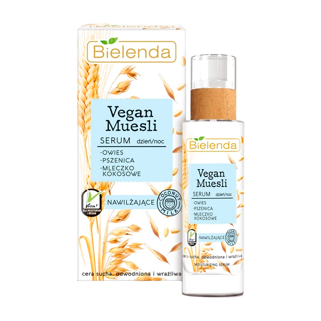 Bielenda Сироватка для обличчя Vegan Muesli Зволожуюча овес, пшениця, кокосове молоко, 30 мл