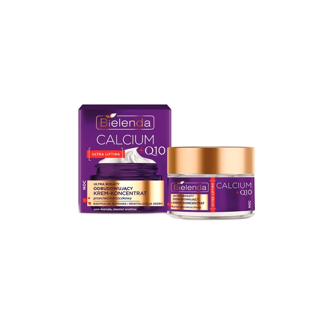 Bielenda Надзвичайно насичений відновлюючий крем-концентрат проти зморшок на ніч CALCIUM, Q10, 50 мл