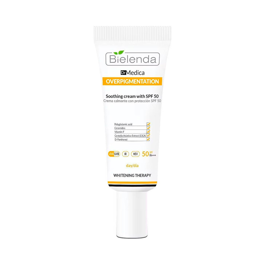 Bielenda Успокаивающий крем с SPF50 Dr Medica OVERPIGMENTATION, 50 мл