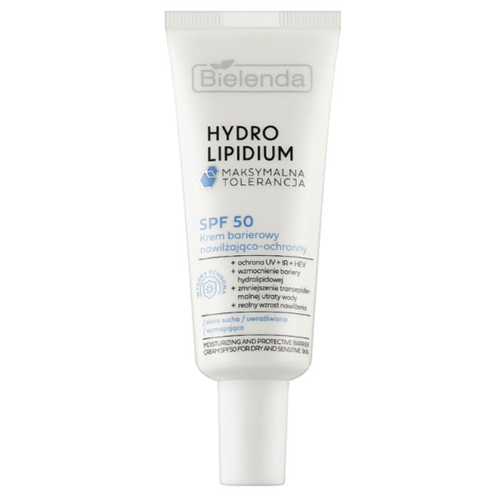 HYDROLIPIDUM MAXIMUM TOLERANCE Увлажняющий и защитный барьерный крем SPF50 Bielenda, 30 мл