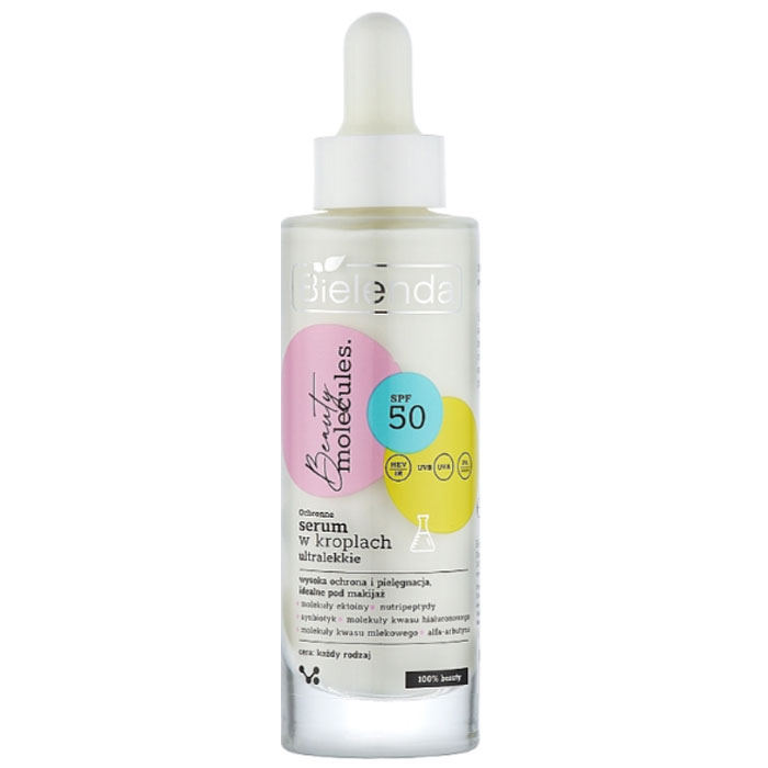 BEAUTY MOLECULES Захисна ультралегка сироватка у краплях SPF 50 Bielenda, 30 мл