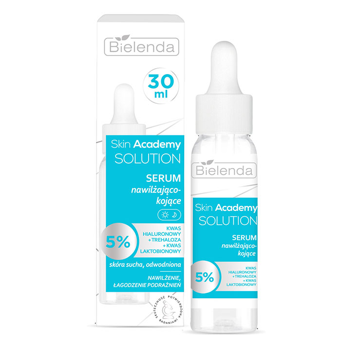 SKIN ACADEMY SOLUTION Зволожуюча і заспокійлива сироватка Bielenda, 30 мл