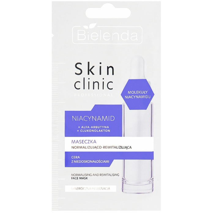 SKIN CLINIC PROFESSIONAL NIACINAMIDE нормалізуюча та відновлююча маска Bielenda, 8г