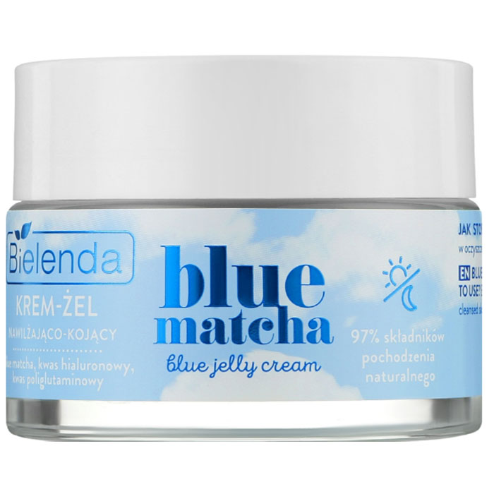 BLUE MATCHA blue jelly cream - зволожуючий крем - гель Bielenda, 50 мл