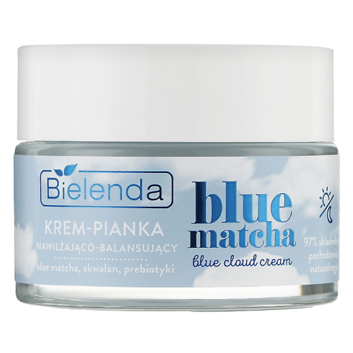 BLUE MATCHA blue cloud cream - крем - зволожуюча і балансуюча пінка Bielenda, 50 мл