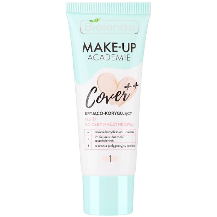 MAKE-UP ACADEMIE Маскуючий тональний крем для куперозної шкіри COVER ++ тон 01 Bielenda, 30г
