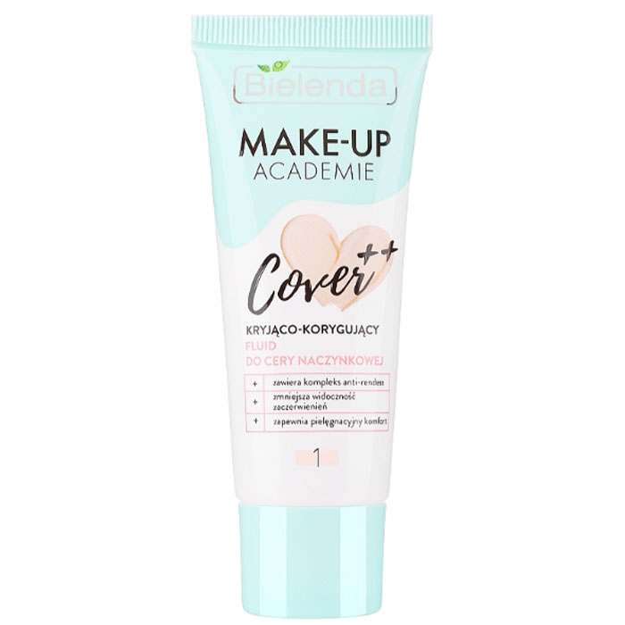 MAKE-UP ACADEMIE Маскуючий тональний крем для куперозної шкіри COVER ++ тон 02 Bielenda, 30г