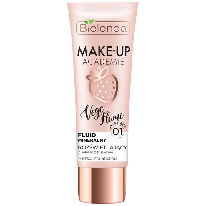 MAKE-UP ACADEMIE VEGE FLUMI Мінеральний флюїд, освітлюючий світло-бежевий 01 Bielenda, 30г