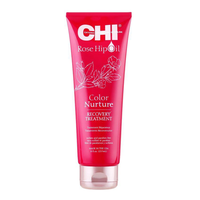 CHI Rose Hip Oil Recovery Treatment — відновлювальна маска з олією троянди та кератином, 237 мл