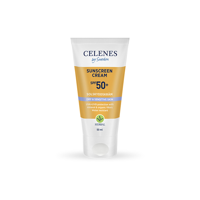 Celenes Herbal Sunscreen Cream SPF 50+ — сонцезахисний крем для сухої та чутливої шкіри
