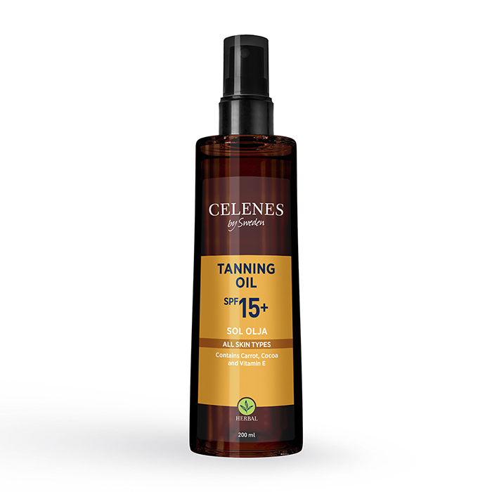 Celenes Herbal Tanning Oil SPF 15 — масло для загара, 200 мл