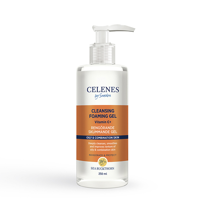 Celenes Sea Buckthorn Cleansing Foam Gel — очищающая пенка-гель с облепихой для жирной и комбинированной кожи, 250 мл