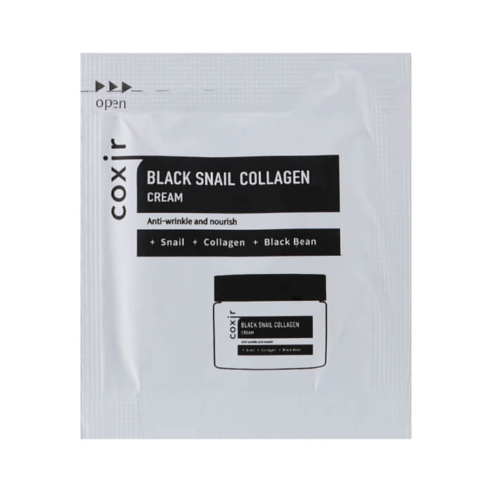 Антивіковий живильний крем для обличчя Black Snail Collagen Cream Anti-Wrinkle And Nourish (пробник) Coxir, 2