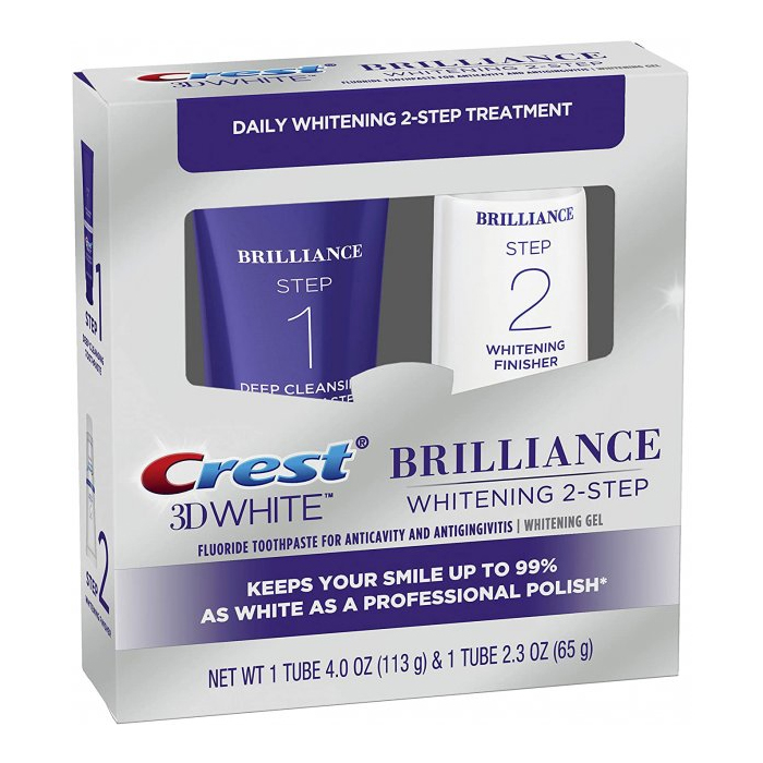 Двухуровневая система отбеливания зубов 3D White Brilliance Daily Cleansing Toothpaste and Whitening
