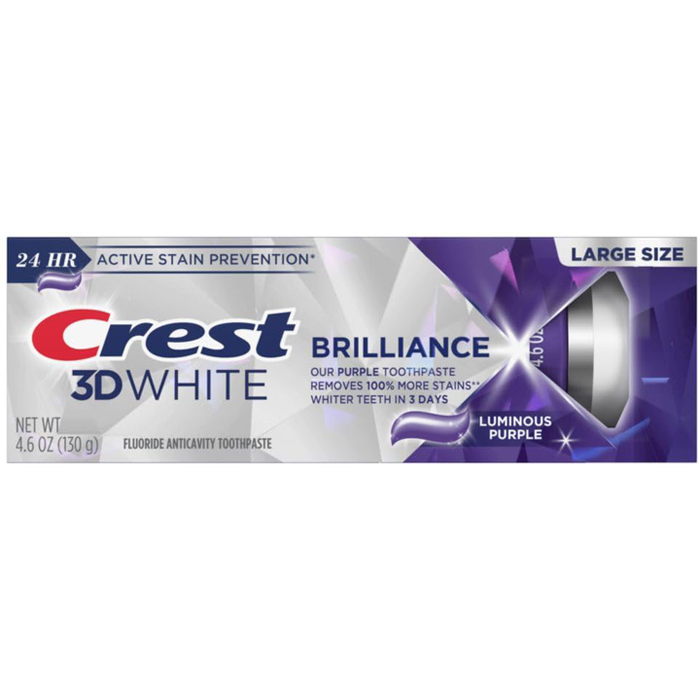 Отбеливающая зубная паста 3D White Brilliance Vibrant Peppermint Crest, 130 г