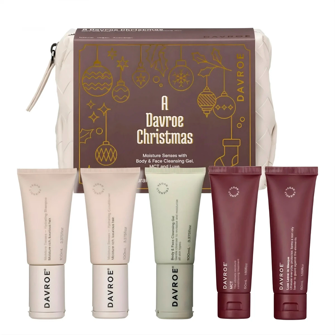 Набір різдвяний для зволоження волосся Davroe Moisture Senses Travel Pack