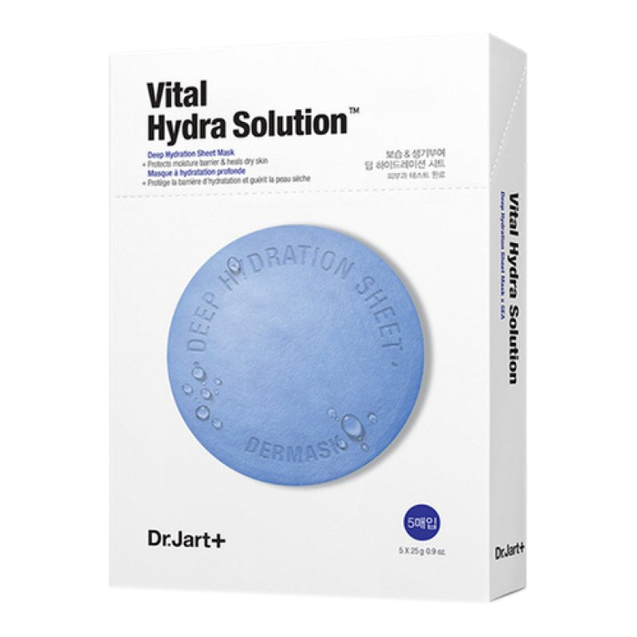 Зволожуюча маска з гіалуроновою кислотою Dermask Vital Hydra Solution Face Sheet Mask Dr.Jart+, 5*30 г