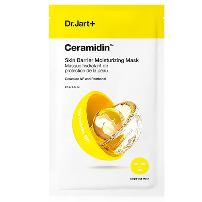 Ультразволожувальна тканинна маска для обличчя з керамідами Ceramidin Skin Barier Moisturizing Mask Dr.Jart++,