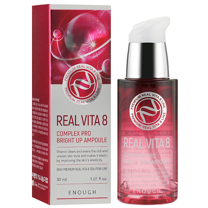 Сироватка для обличчя, з комплексом вітамінів Real Vita 8 Complex Pro Bright Up Ampoule Enough, 30 мл