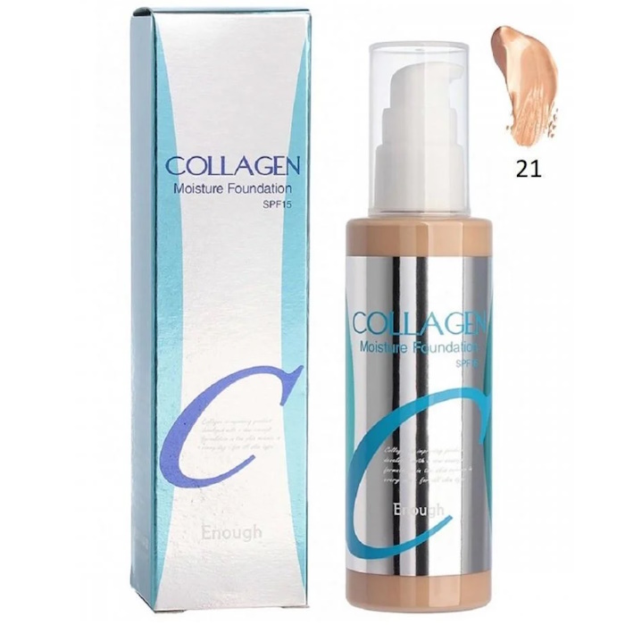 Тональний крем SPF 15 Collagen Moisture Foundation Enough,№21  100 мл