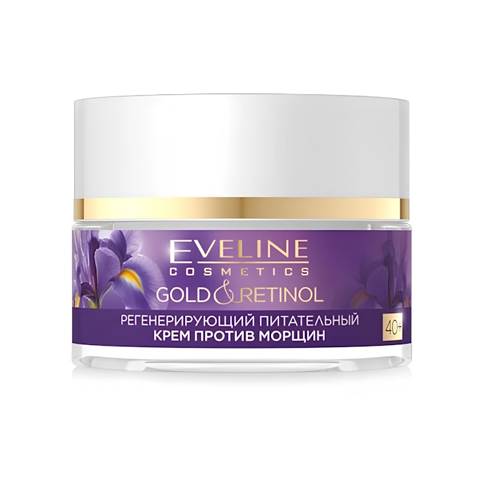 Живильний регенерувальний крем проти зморшок Gold And Retinol 40 + Eveline Cosmetics, 50 мл