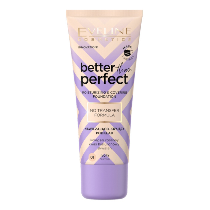 Зволожувальна тональна основа Better Than Perfect Foundation Eveline Cosmetics  01 - Ivory, 30 мл