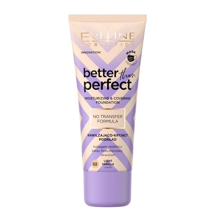 Зволожувальна тональна основа Better Than Perfect Foundation Eveline Cosmetics  02 - Light Vanilla, 30 мл