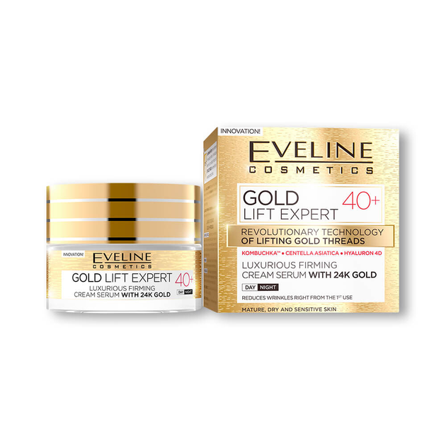 Укрепляющая крем-сыворотка 40+ Gold Lift Expert Eveline Cosmetics, 50 мл